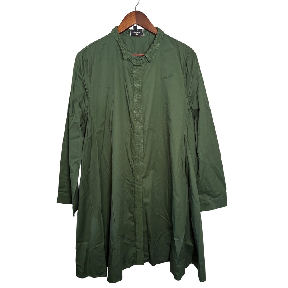 Tuckernuck Wren Shirt Dress Castleton Green Cotton Button Down Mini Dress XXXL - Picture 3 of 6